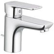 KLUDI PURE & STYLE Waschtisch-Einhandmischer 75 mit Metall-Ablaufgarnitur, chrom