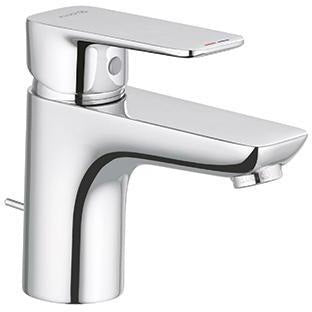 KLUDI PURE & STYLE Waschtisch-Einhandmischer 75 mit Metall-Ablaufgarnitur, chrom