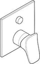 KLUDI AMBA Unterputz-Wannen- und Brause-Einhandmischer chrom mit PUSH&SWITCH