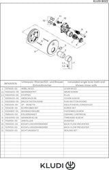 KLUDI BOZZ Unterputz-Wannen- und Brause-Einhandmischer mit Push&Switch, Chrom