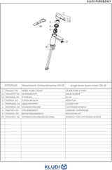 KLUDI PURE & EASY Waschtisch-Einhandhebelmischer 100 weiß/chrom – ohne Ablaufgarnitur