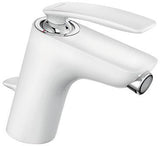 KLUDI BALANCE Bidet-Einhandmischer DN 15 weiß/chrom – mit Zugstangen-Ablaufgarnitur