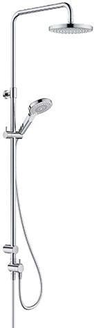 KLUDI DIVE X 3S Duschsystem – Dual Shower mit Kopf- und Handbrause, Chrom