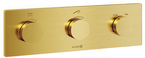 KLUDI PushTronic Elektronisches Unterputz-Thermostat mit Feinbauset Chrom