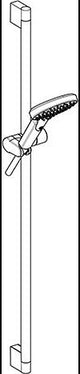 KLUDI DIVE Brause-Set Dive X 1S 900 mm chrom – Handbrause, Schlauch, Wandstange