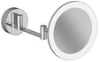 KLUDI VELA R LED-Kosmetikspiegel mit Wandhalterung, 3-fach Vergrößerung, chrom
