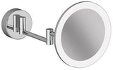 KLUDI VELA R LED-Kosmetikspiegel mit Wandhalterung, 3-fach Vergrößerung, chrom