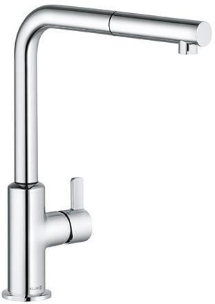 KLUDI L-INE XS ECO Spültisch-Einhandmischer mit herausziehbarem Auslauf, chrom