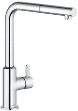 KLUDI L-INE XS ECO Spültisch-Einhandmischer mit herausziehbarem Auslauf, chrom