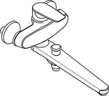 KLUDI PURE&SOLID Wannenfüll- und Brause-Einhandmischer DN 15, Ausladung 310 mm, Chrom – Wandmontage