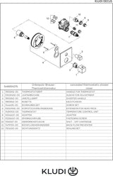 KLUDI DECUS Unterputz-Brause-Thermostat Feinbau-Set mit Funktionseinheit Chrom