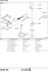 KLUDI LOGO Shower-Duo 1S Wandstange 600 mm chrom – Thermostat-Brausearmatur mit Verbrühschutz