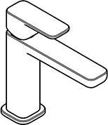 KLUDI RENON Waschtisch-Einhandmischer 110 mit Push-Open Ablaufgarnitur chrom