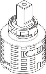 KLUDI Ersatzteil 56992 Steuereinheit 41 mm mit keramischen Scheiben und Heißwasserbegrenzung