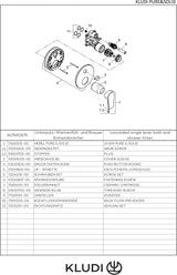 KLUDI PURE&SOLID Unterputz-Wannenfüll- und Brause-Einhandmischer PUSH&SWITCH Chrom