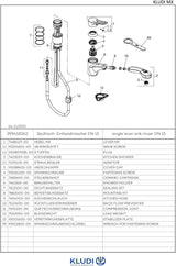 KLUDI MX Spültisch-Einhandmischer DN 15 mit herausziehbarer Geschirrbrause, chrom/mocca