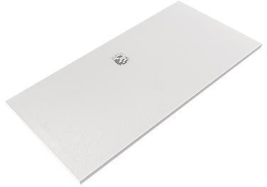 KLUDI TERRA Duschwanne 80 x 170 cm Mattschwarz mit Abflussabdeckung – Mineralguss, rutschhemmend