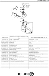 KLUDI PURE&SOLID Wannenfüll- und Brause-Einhandmischer DN 15, Ausladung 310 mm, Chrom – Wandmontage