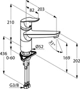 KLUDI OBJEKTA Spültisch-Einhandmischer DN 15 chrom – 360° schwenkbarer Auslauf