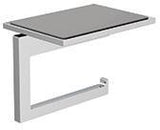 KLUDI VELA C Toilettenpapierhalter mit Ablage chrom – Wandmontage, verdeckte Befestigung