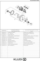 KLUDI NOVA FONTE Unterputz-Thermostatarmatur Feinbau-Set mit Funktionseinheit, chrom