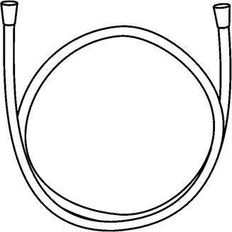 KLUDI Brauseschlauch SIRENA FLEX DN 15 G 1/2 x G 1/2 x 2000 mm – Kunststoffummantelt, Metalleffekt, konische Muttern