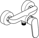 KLUDI-X1 Brause-Einhandmischer eigensicher chrom – Wandmontage, DN 15, Rückflusssicherung