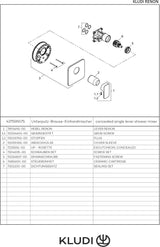 KLUDI RENON UP-Brause-Einhandmischer Feinbau-Set mit Funktionseinheit Chrom