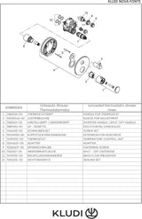 KLUDI NOVA FONTE Feinbau-Set für Unterputz-Brause-Thermostatarmatur, chrom