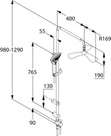 KLUDI FIZZ Dual Shower System mit 3Kammer Kopfbrause chrom – 2-Wege-Umstellung