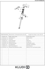 KLUDI PURE & EASY Waschtisch-Einhandhebelmischer 70 SmartStart chrom – mit Kaltstart-Funktion