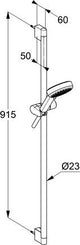 KLUDI DIVE S Brause-Set 3S 900 mm Chrom – Handbrause mit 3 Strahlarten & Kalkschnellreinigung