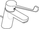 KLUDI PURE & EASY CARE Waschtisch-Einhandmischer mit Klinikhebel 180 mm – Chrom