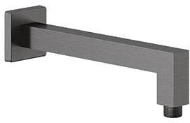KLUDI A-QA Wand-Brausearm 400 mm eckig in Chrom – starre Wandmontage mit Rosette