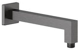 KLUDI A-QA Wand-Brausearm 400 mm eckig in Chrom – starre Wandmontage mit Rosette