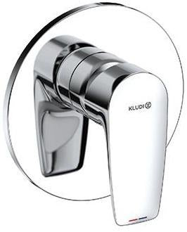 KLUDI PURE&SOLID Unterputz-Brause-Einhandmischer Feinbau-Set mit Funktionseinheit, Chrom