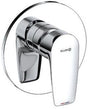 KLUDI PURE&SOLID Unterputz-Brause-Einhandmischer Feinbau-Set mit Funktionseinheit, Chrom