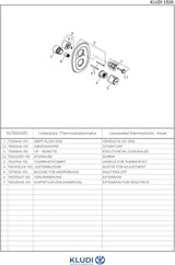 KLUDI 1926 UP-Thermostatarmatur Feinbau-Set Absperrventil chrom – thermostatische Temperaturregelung