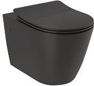 KLUDI-RESA R Spiralflush-Wand-WC 52 cm P-förmiger Abfluss Mattschwarz