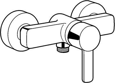 KLUDI ZENTA Brause-Einhandmischer DN 15 chrom – Wandarmatur mit Keramik-Kartusche & Temperaturbegrenzung