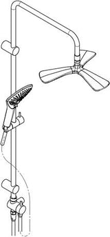 KLUDI FIZZ Dual Shower System mit 3Kammer Kopfbrause chrom – 2-Wege-Umstellung