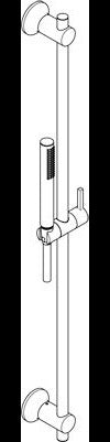 KLUDI NOVA FONTE DECO Brause-Set 1S 900 mm chrom – Handbrause mit Kalkschnellreinigung