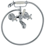 KLUDI 1926 Wannenfüll- und Brausearmatur DN 15 Chrom – Zweigriff-Wandmontage mit Handbrause