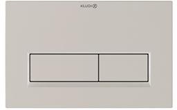 KLUDI UNIFIX Betätigungsplatte Eckig 244 x 160 mm Chrom – 2-Mengen-Spülung, Frontbedienung