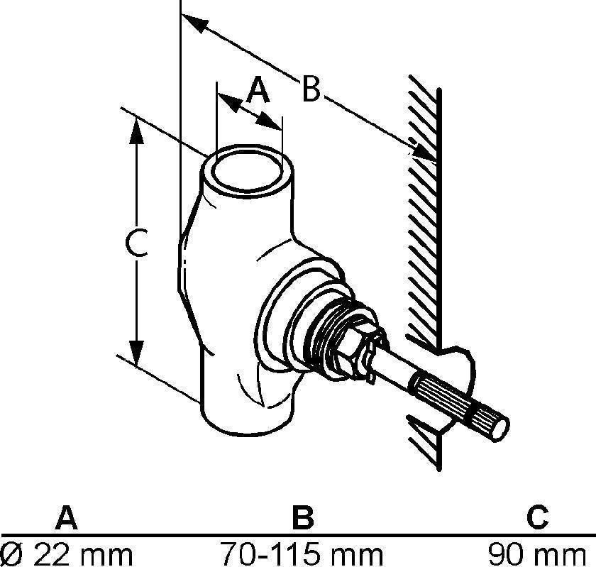 KLUDI Unterputzventil 22 mm mit keramischem Oberteil – STANDARD Bausatz 1, DN 15, Lötanschluss