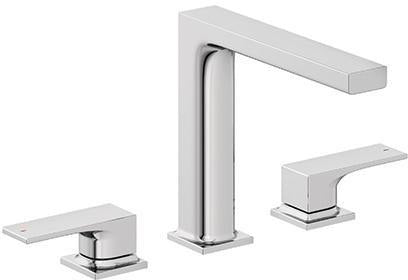 KLUDI DECUS 3-Loch Waschtischmischer mit Push-Open Ventil – Chrom, DN 15, 4,5 l/min