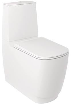 KLUDI RESA S Stand-WC mit Spiralflush-Technologie in Mattschwarz, verdeckte Befestigung