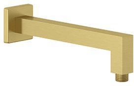 KLUDI A-QA Wand-Brausearm 400 mm eckig in Chrom – starre Wandmontage mit Rosette