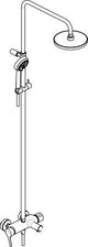 KLUDI LOGO NEO Dual Shower System mit Wanneneinlauf – Chrom, 3 Strahlarten, höhenverstellbar