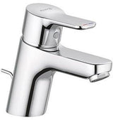 KLUDI PURE&EASY Waschtisch-Einhandhebelmischer 60 mit Metall-Ablaufgarnitur und Temperaturbegrenzung, Chrom